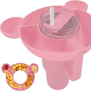 Snack Tray for Stanley 40oz Cup Silicone Tumbler Snack / PINK / NEW